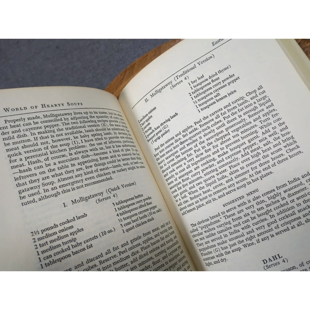 1969 A World Of Hearty Soups John‎ Philips Cranwell Vintage Hardcover Cookbook